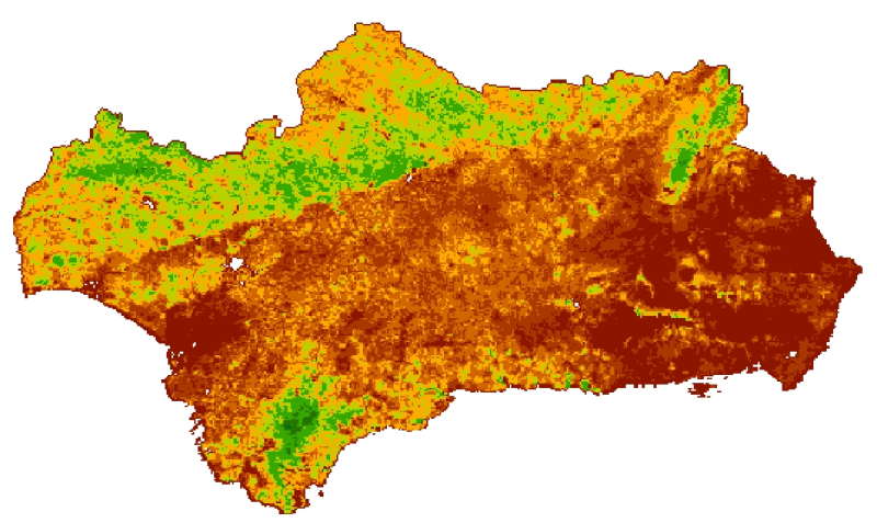 REDIAM. WMS Serie De Imágenes De Satélite NOAA AVHRR. NDVI (Normaliced ...